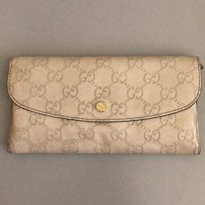 Gucci Cream Guccissima 256926 Wallet